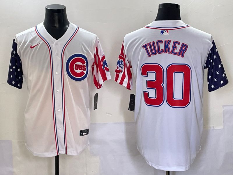 Men 2025 Chicago Cubs #30 Tucker White a generation of national flags Joint Name Nike MLB Jersey style 1